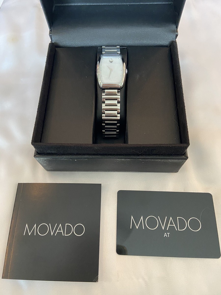 MOVADO Silver Ladies Watch Mother Of Pearl Women’s NEEDS BATTERY Accessories | Womens Movado Silver Watch With Mother Of  main image 2