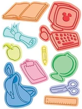School Days Cuttlebug Disney Die & Embossing Folder 37-1738 Computer Book NEW!