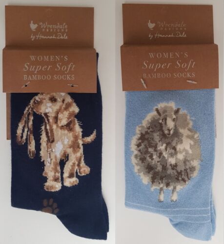 WRENDALE WOMEN'S SUPER SOFT BAMBOO SOCKS - Bees Dachsund Fox Labrador Sheep - Picture 1 of 7