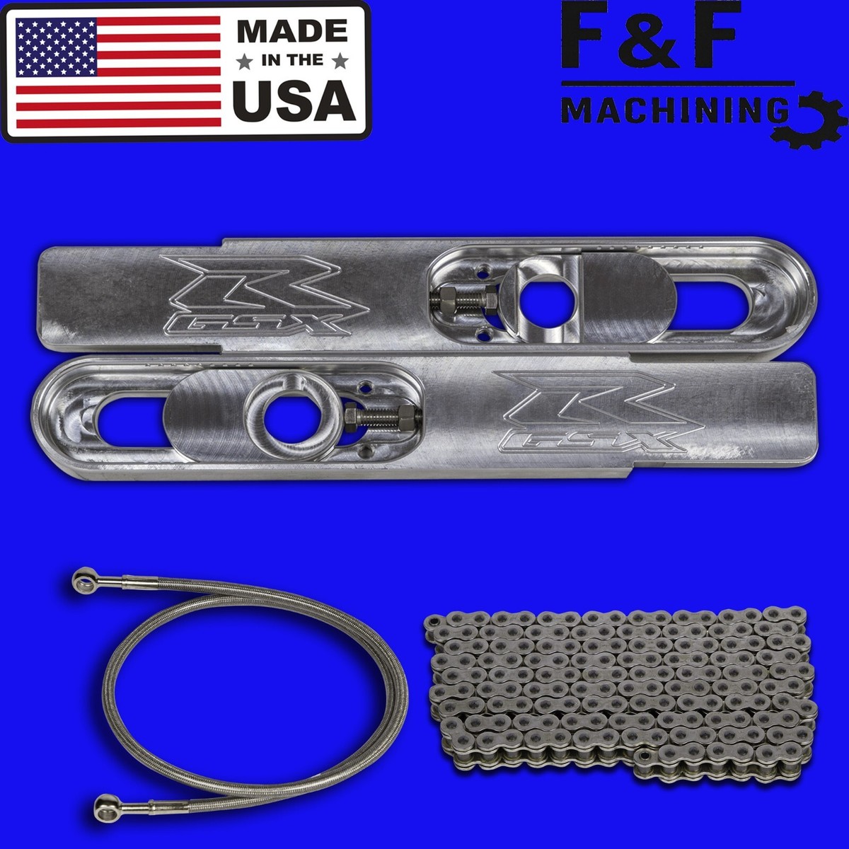 2001-2002 GSXR 1000 bolt on 12 inch swingarm extension Kit 