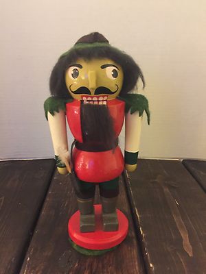 Vintage Hunstman Christmas Wooden Nutcracker Holiday Decor