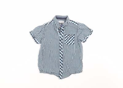 Matalan Jungen blau kariert Baumwollmischung Größe 6-7 Jahre