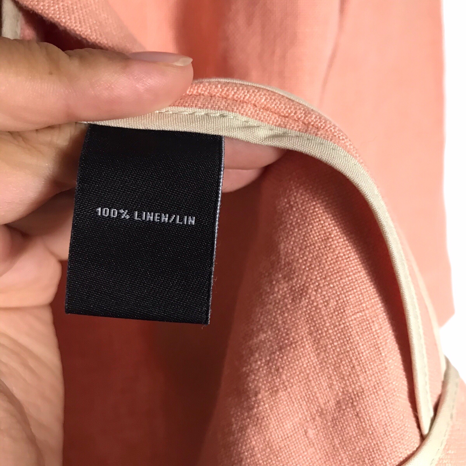 ALTRA Lafayette 148 New York~Peach 100% Linen 1 Button Jacket Blazer Womens Sz 8 NWT