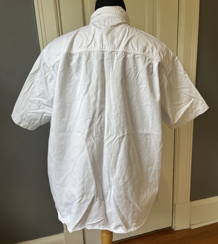 XL White Denim Corvette Owners Club 100% Cotton Blue Generation Button Up Shirt - Picture 6 of 14