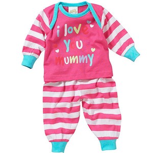 Berceuse Bebe Fille I Love My Mummy Ou Daddy En Coton A Manches Longues Pyjamas 0 9 Mois Ebay