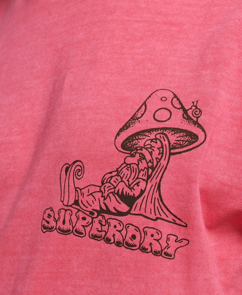 Superdry★ピンクパープル・バック ロゴ☆メンズＴシャツ Superdry Mens L Pink VTG Into The Woods Logo Short Sleeve T