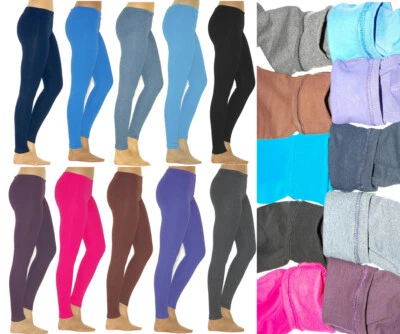 Thermo Fleece Leggings lang Baumwolle Elasthan Damen Kinder Senioren Diverse