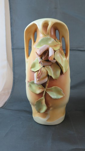 TRE VASI ANTICHI ART NOUVEAU IN CERAMICA STILE LIBERTY BARBOTINE FRANCIA BM15 - Imagen 9 de 14