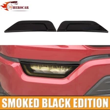 Smoked Black Front Fog Light Fog Lamp Cover Trim For Ford F150 2021+ Accessories