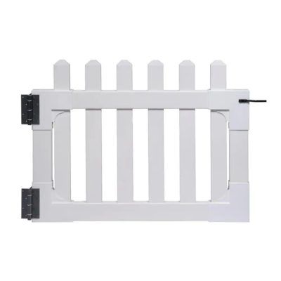 #ad #ad PVC Vinyl Picket Fence Gate with Stainless Steel Hardware 31 in. x 42 inch White $222.79