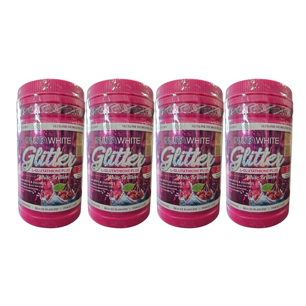 4x Phyto Gluta White (Glitter) L-Glutathione Skin Whitening Free Shipping