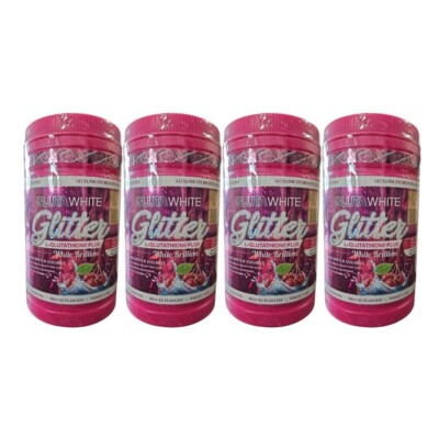 4x Phyto Gluta White (Glitter) L-Glutathione Skin Whitening Free Shipping