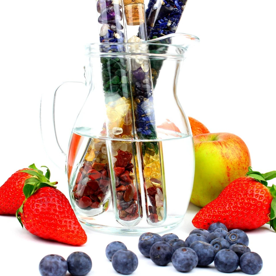 2 Stück Edelsteinstab Wasser 7 Chakra Chakren Edelsteine Wassersteine - Bild 3 von 4