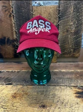 Vintage MMB Hats Bass Angler Snapback Hat Mesh Back Maroon Fishing Bassmaster