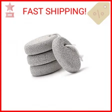 4-Pack Natural Pumice Stone for Feet, Borogo Lava Pedicure Tools Hard Skin Callu