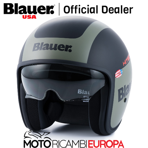 CASCO JET MOTO SCOOTER BLAUER TAGLIA XL FIBRA DI VETRO BLACK WHITE CON  VISIERINO | eBay