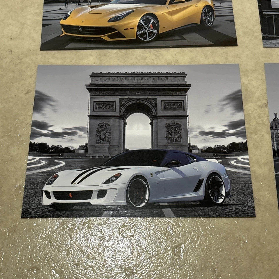 4pc Lamborghini McLaren Ferrari Bugatti Sports Car Poster Prints Wall Art ✅ 8x10 - Image 2 of 4