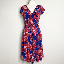Chadwicks Floral Short Sleeve Wrap Dress Size Small