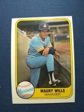 1981 Fleer Baseball Maury Wills #595 Set Break NM-MT