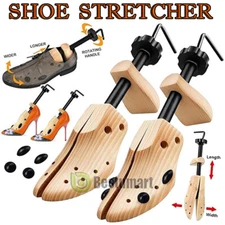 1-2PC Men Women 2-way Wooden Adjustable Boot Shoe Stretcher Expander Shaper Tree