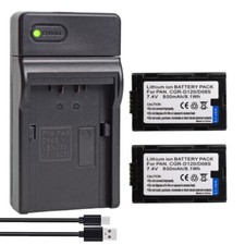 2x Battery For Hitachi DZ-MV100 A DZ-MV100E DZ-MV200 A DZ-MV208E SLIM Charger