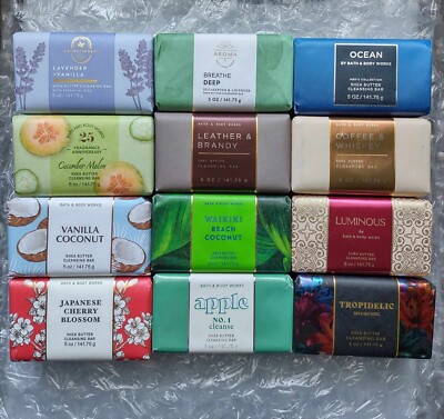 Bath & Body Works Shea Butter Cleansing Bar 5 oz Body Soap Sealed You Pick Scent