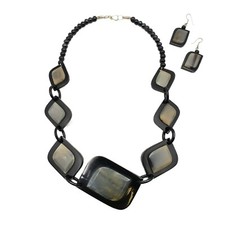 Buffalo Horn Necklace Chunky Pendants Handmade Boho Statement Necklace