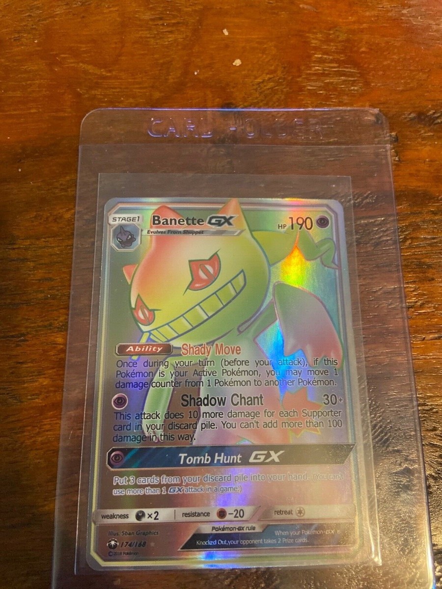 Banette GX - 174/168 Celestial Storm SECRET RARE RAINBOW Pokemon