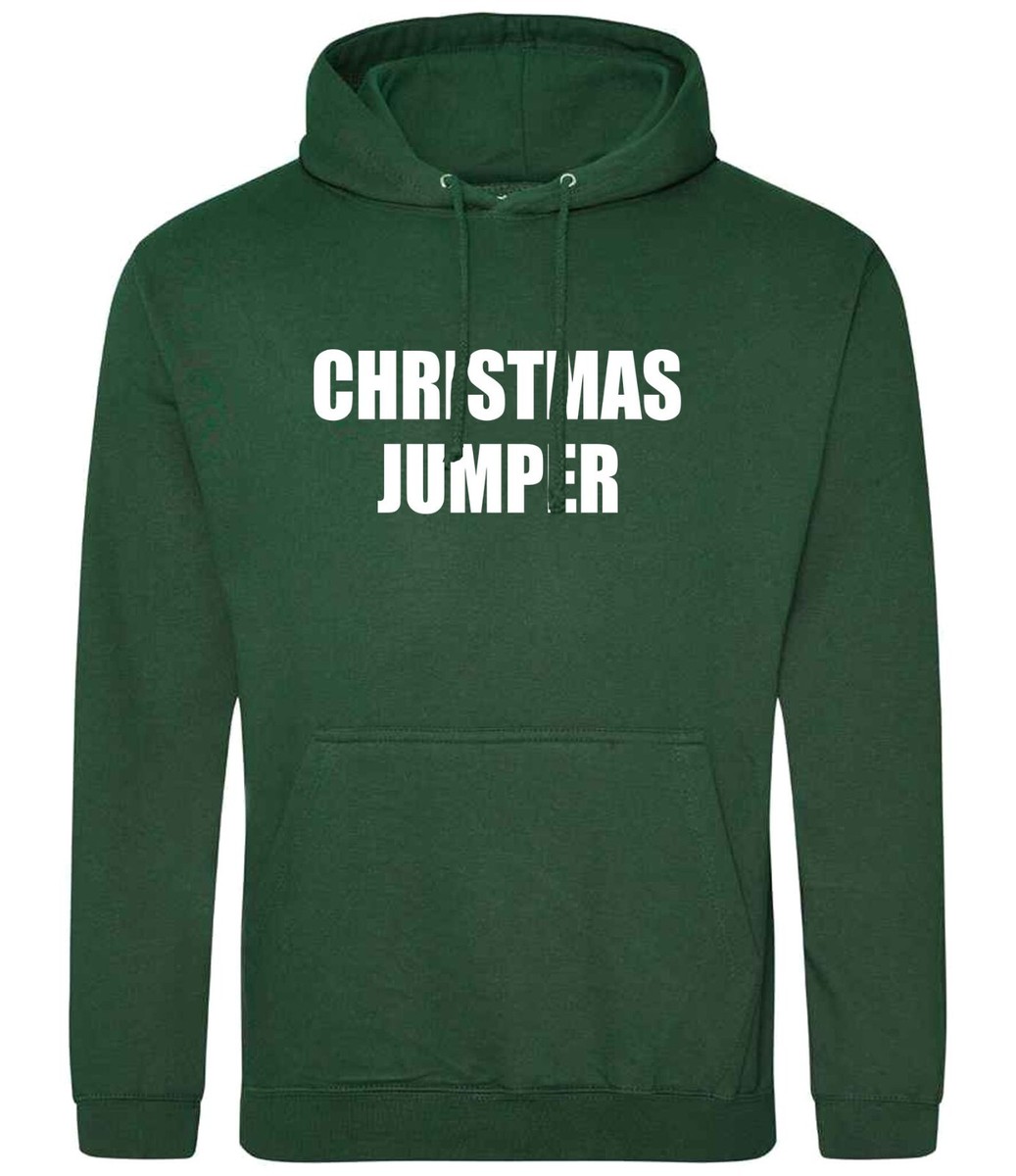 Christmas Jumper Hoodie Funny Ironic Xmas Jumper Adults Teens Kids Sizes