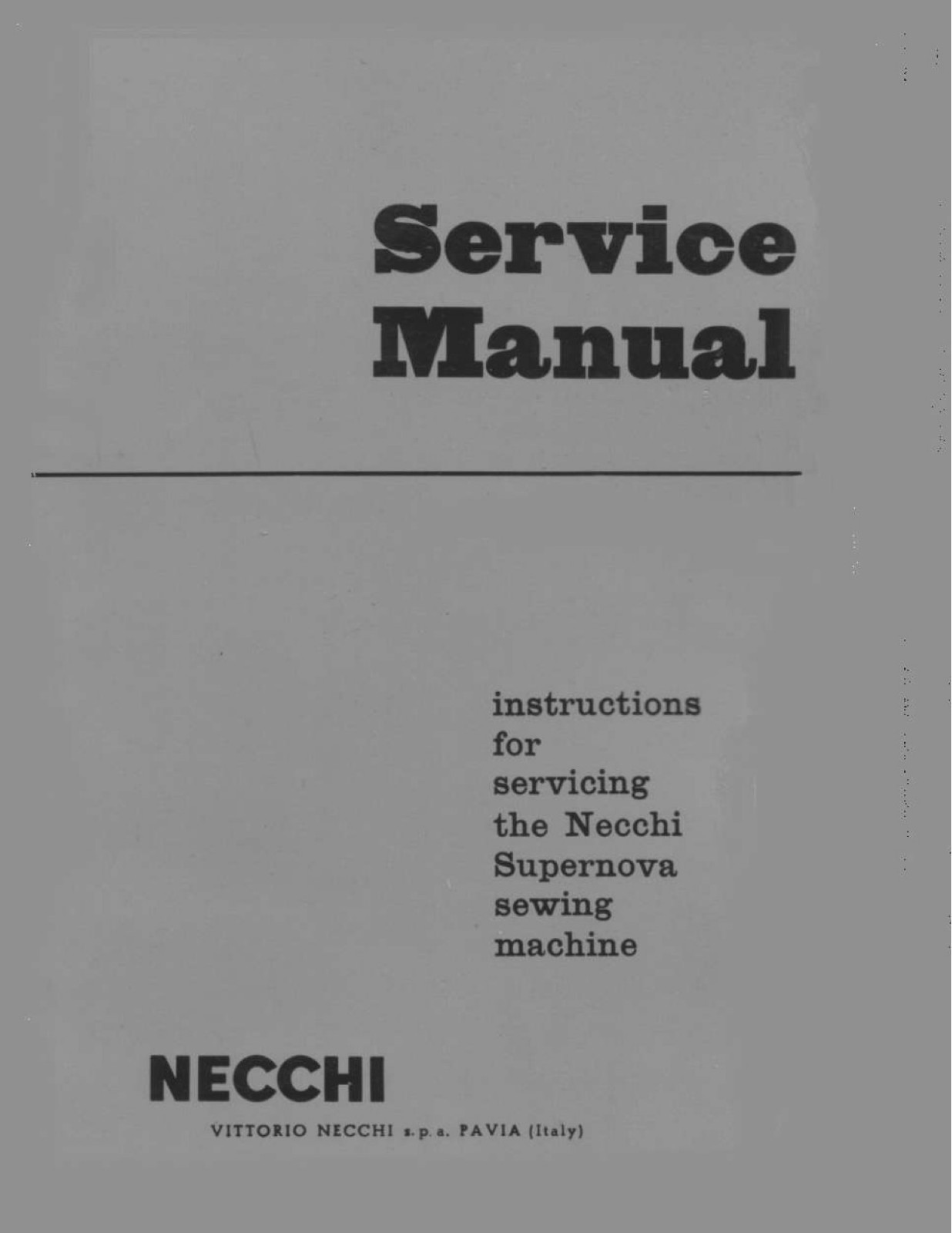NECCHI SUPERNOVA SEWING MACHINE SERVICE MANUAL * on CD eBay