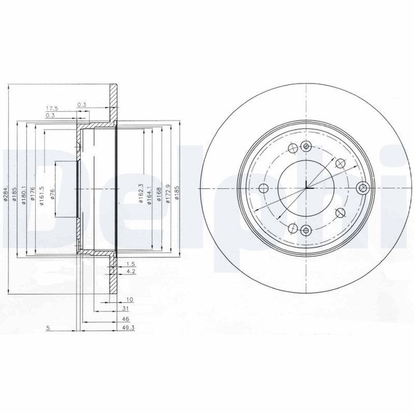 2X Delphi BG4012 Bremsscheibe FüR Hyundai KIA-image