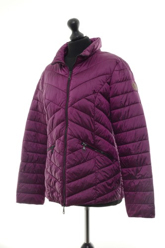 180 D669 Alba Moda Damen Steppjacke Gr. 40 brombeere kurz Reißverschlusstaschen - Bild 3 von 5