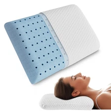 Gel Memory Foam Pillow Standard Size Ergonomic Contour Bed Pillow for Home