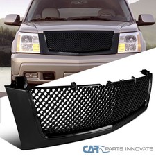 Fits 2002-2006 Cadillac Escalade Polished Black Mesh Front Hood Hoodgrille 02-06
