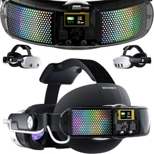 Head Strap with 10000mAh Battery for Meta Quest 3/3S – Transparent RGB Lighting,