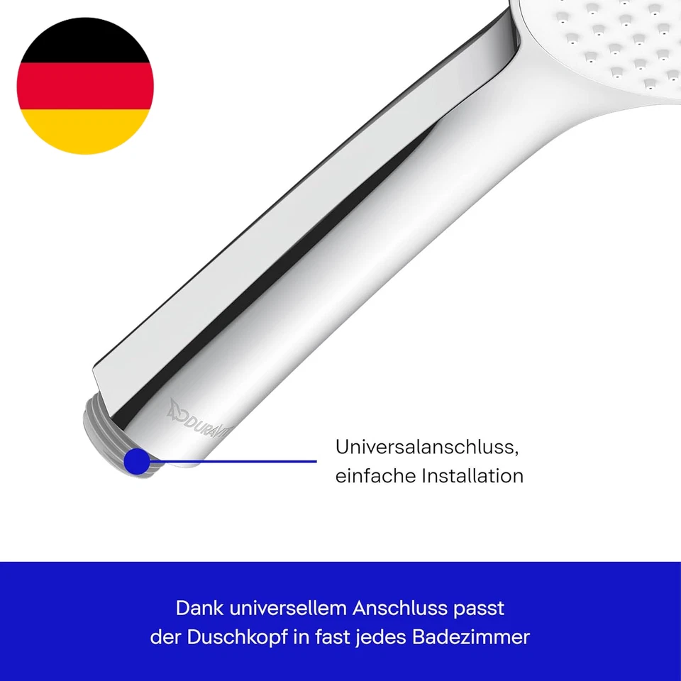 Duravit Universal Duschsystem, Duschset Mit Strahlart Rain, Duschstange (700 Mm) - Bild 4 von 4