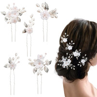 5 StüCk Braut Hochzeit Blume Haarnadeln, Hochzeit Haarnadeln, Haarnadeln Perle B