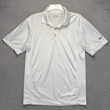 Nike Golf Polo Shirt Mens Small White Short Sleeve Tour Performance DriFit