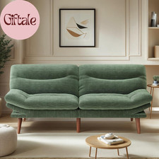 AMADA 66"Convertible Futon Sofa Bed, Corduroy Folding Futon Set with Adjustable