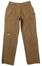CARHARTT  Size 34x34  BROWN Double-Leg CARPENTER JEANS  100 Cotton  B138