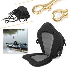 Deluxe Adjustable Padded Kayak Seat  Detachable Back Bag Canoe Backrest Kit New