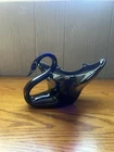 Murano cobalt blue art glass swan dish Hand Blown