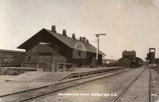 Buffalo Gap South Dakota SD Northwestern RR Station Depot RPPC Postcard COPY