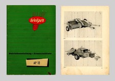 WELGER Hochdruckpresse AP 12 Bedienungsanleitung Ersatzteilliste