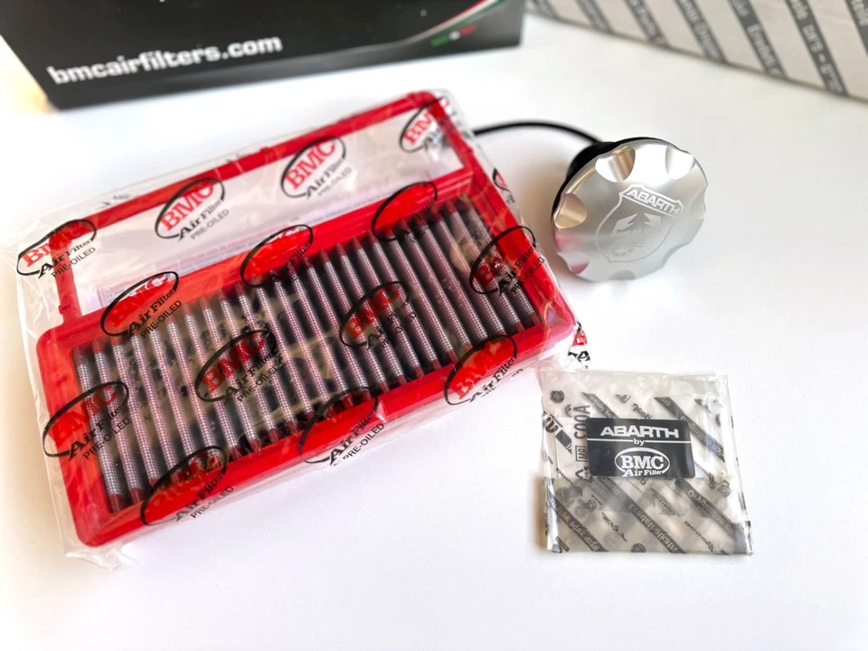 Abarth 500 BMC Air Filter + Aluminium Fuel Cap Kit Original Accessory 71808390 - Bild 2 von 2