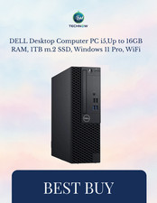 DELL Desktop Computer PC i5,Up to 16GB RAM, 1TB m.2 SSD, Windows 11 Pro, WiFi