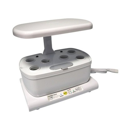 AeroGarden Harvest LED Anzuchtsystem für 6 Kräuter & Pflanzen Indoor, Weiß