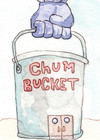 ACEO Watercolor Art Card Chum Bucket - Spongebob 2.5x3.5