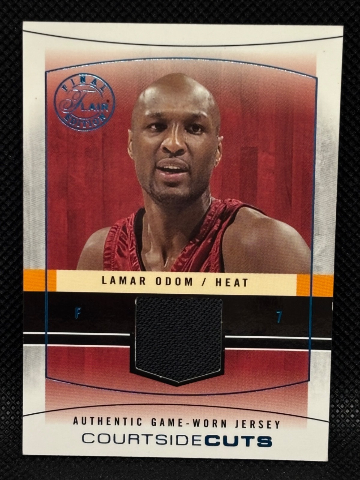2003-2004 FLAIR Final Edition LAMAR ODOM /250 game worn jersey Courtside KHLOE