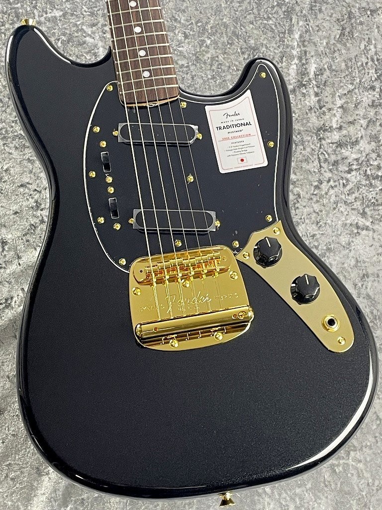 ギター Fender 60s Mustang / Black Pearl Fender Japan Traditional 2025 Collection, 60s Mustang Black